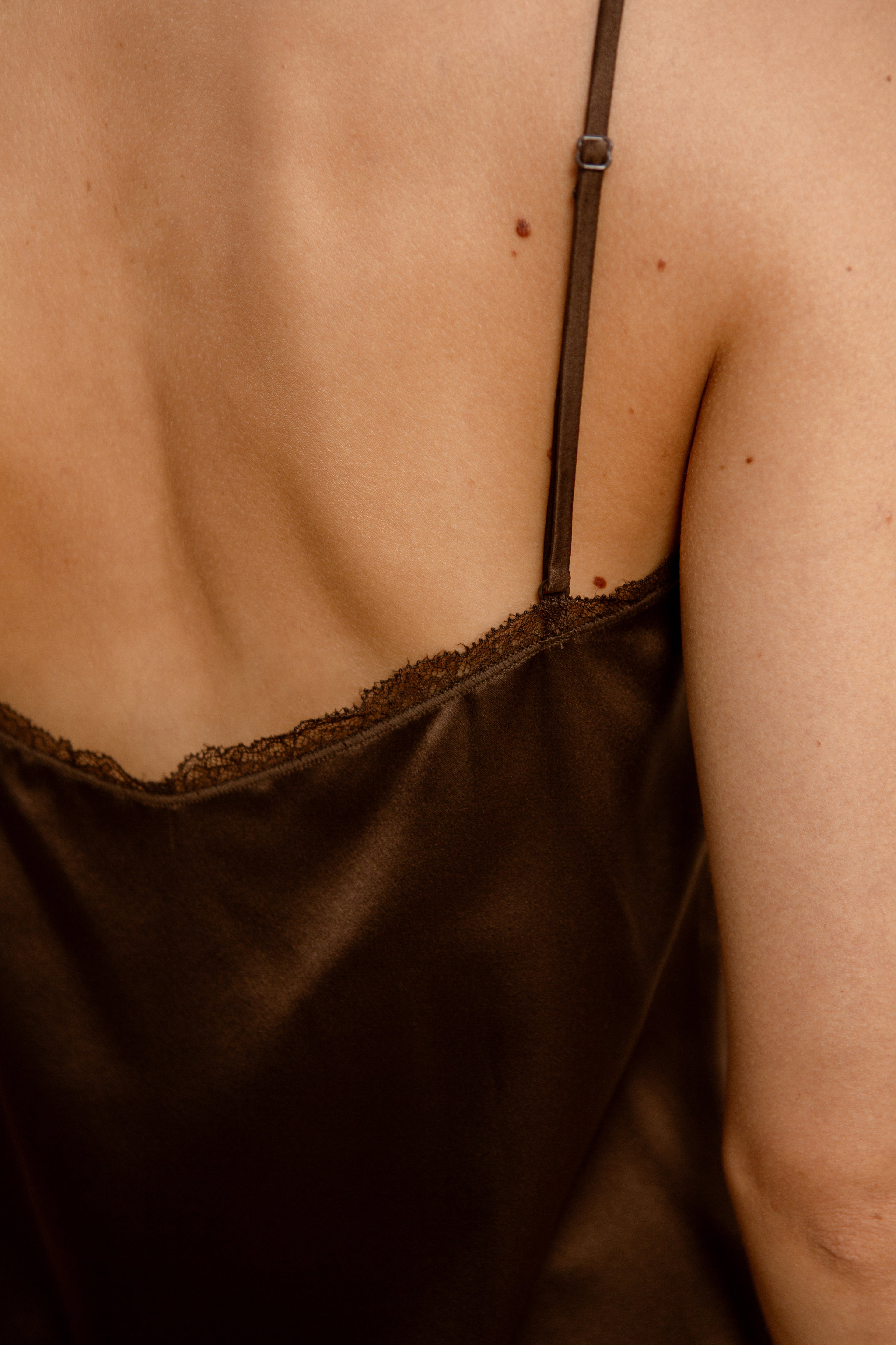 Silk Lace Camisole - Cocoa