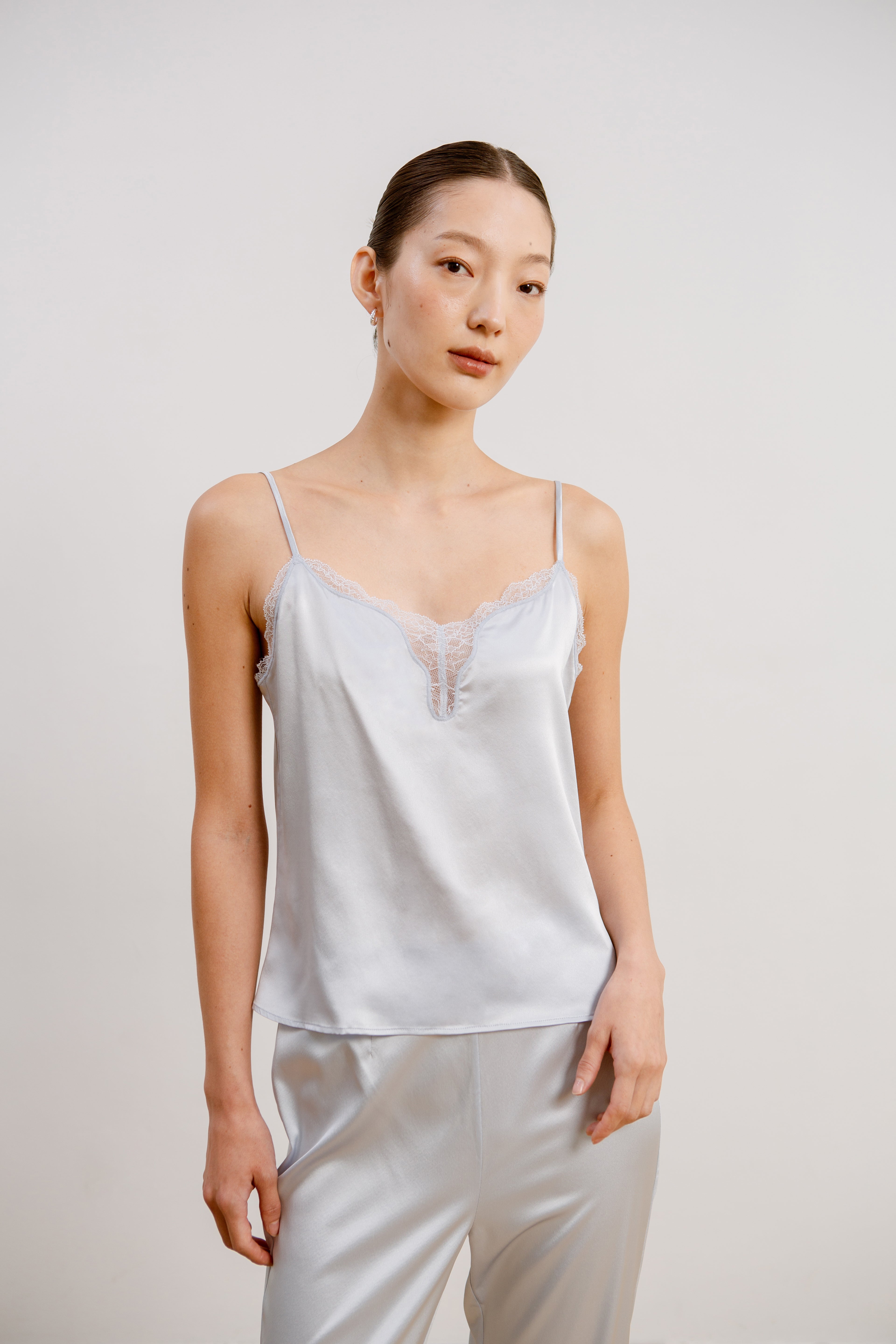 Silk Lace Camisole - Mist