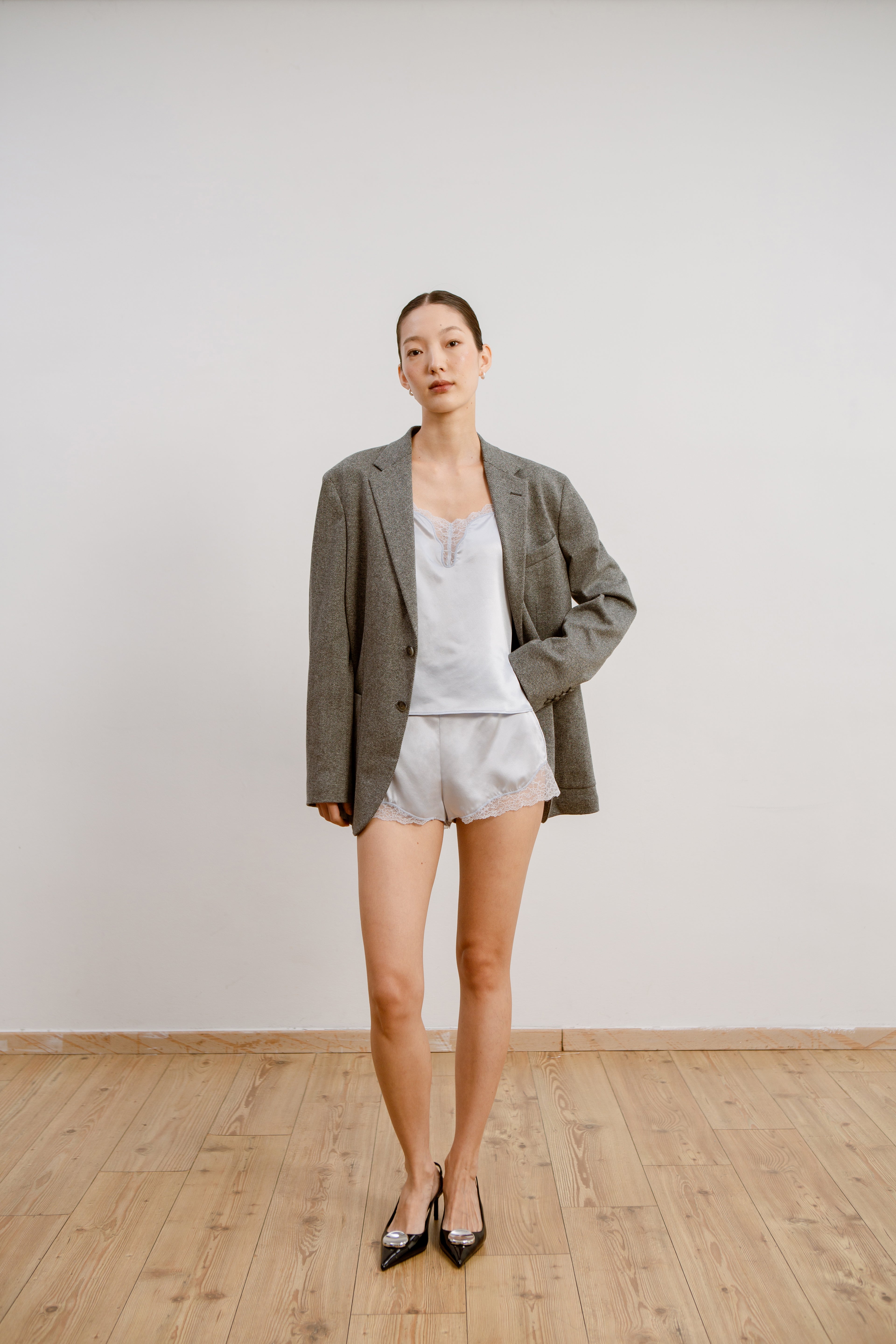 Silk Lace Camisole - Mist