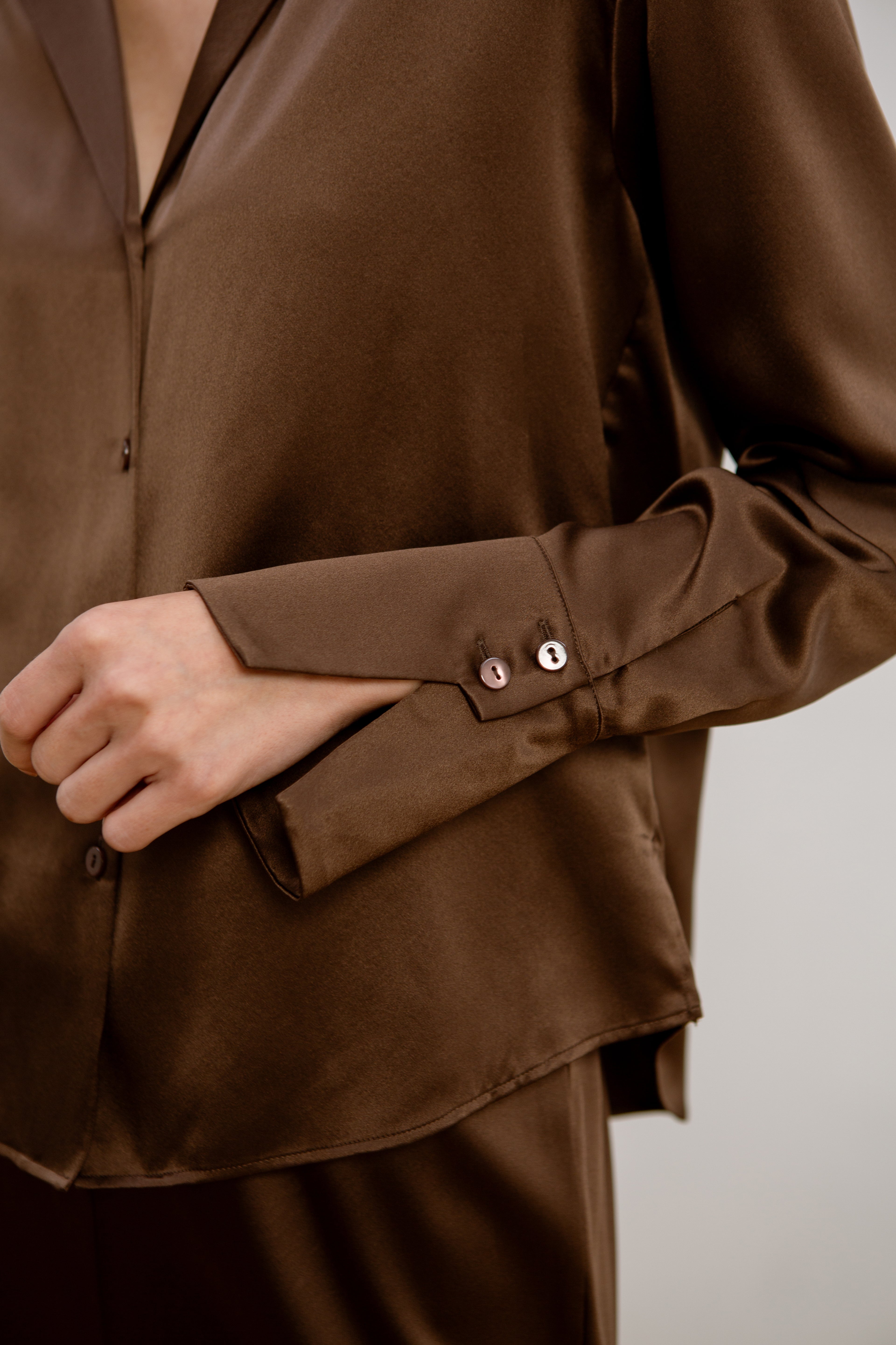 Silk Shirt - Cocoa