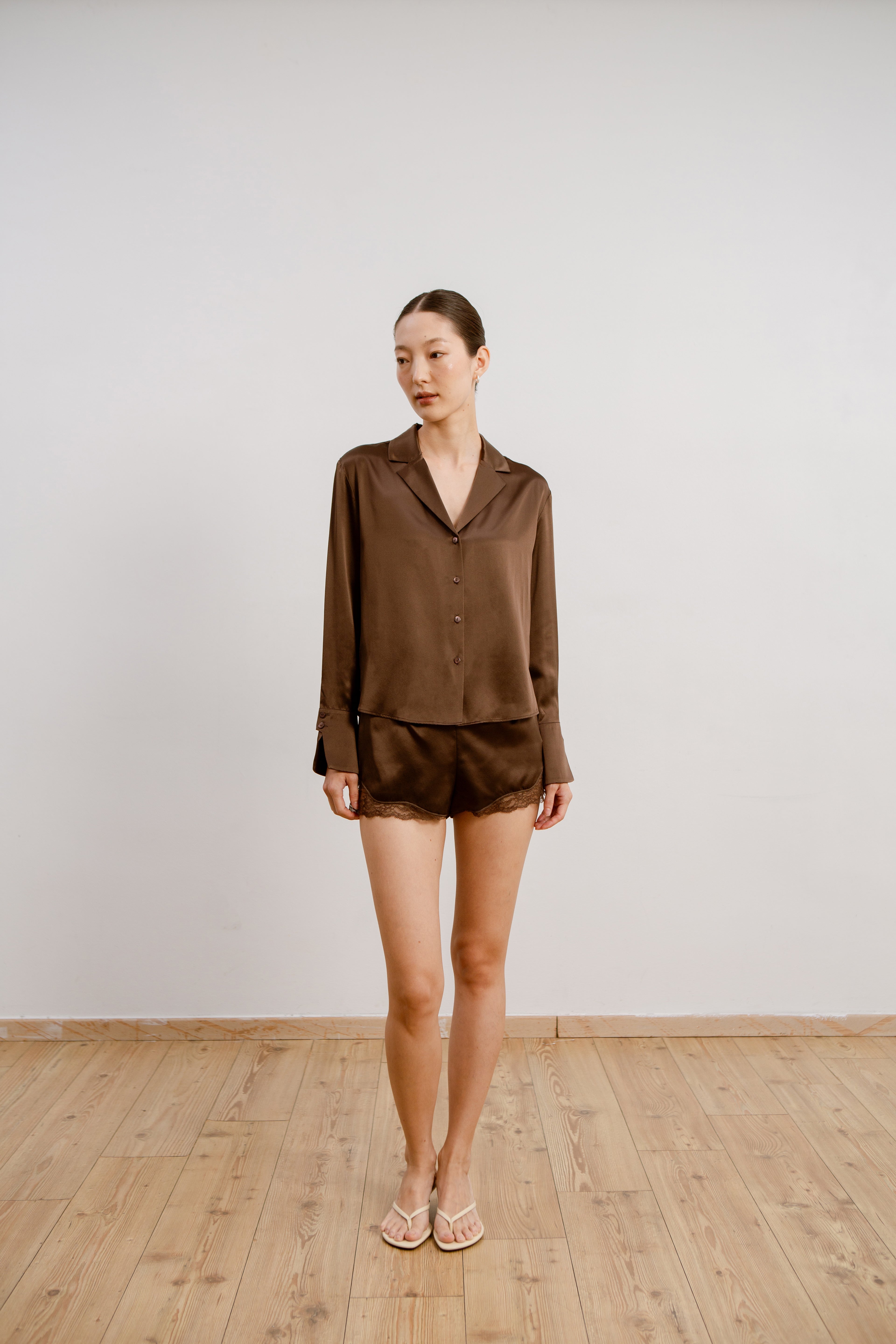 Silk Shirt - Cocoa
