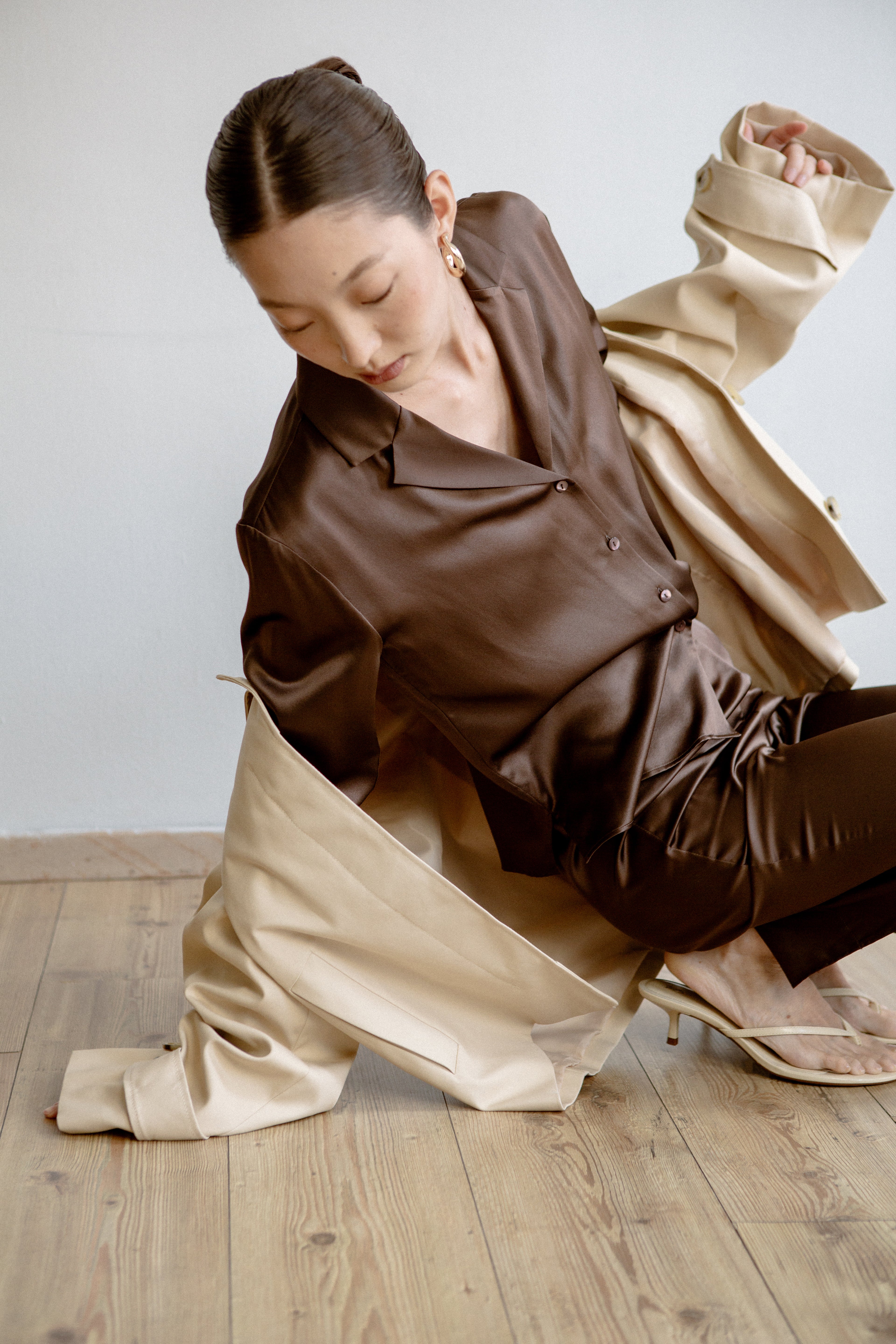 Silk Shirt - Cocoa