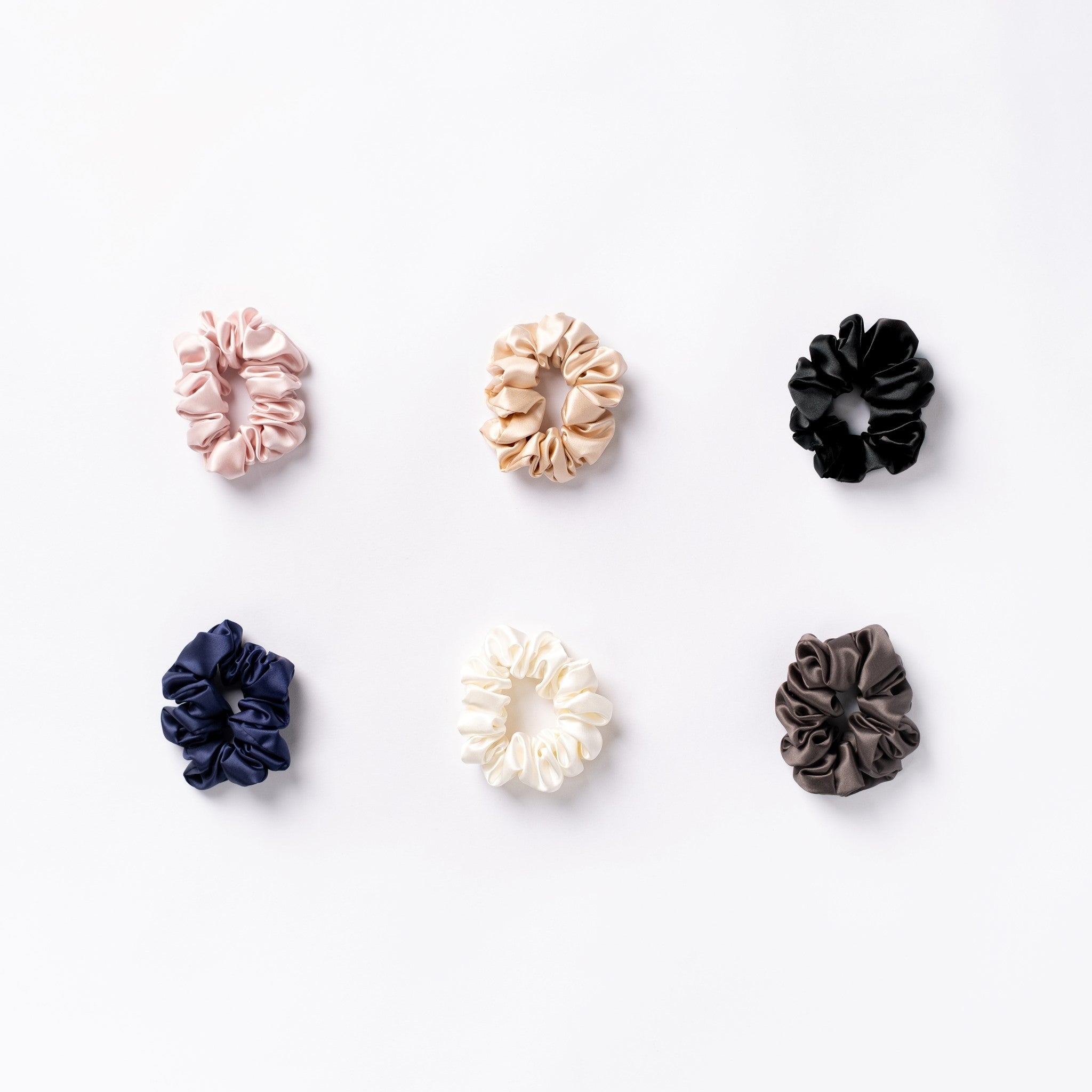 silk large scrunchies - trio set b