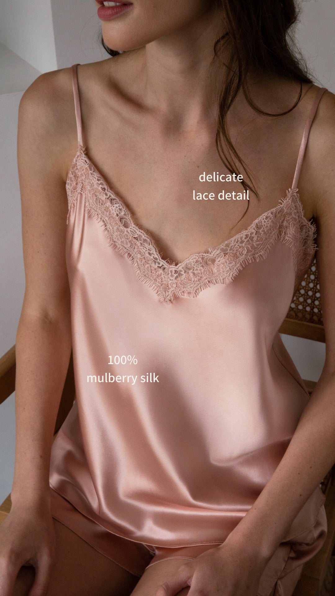 Silk Lace Camisole - Black