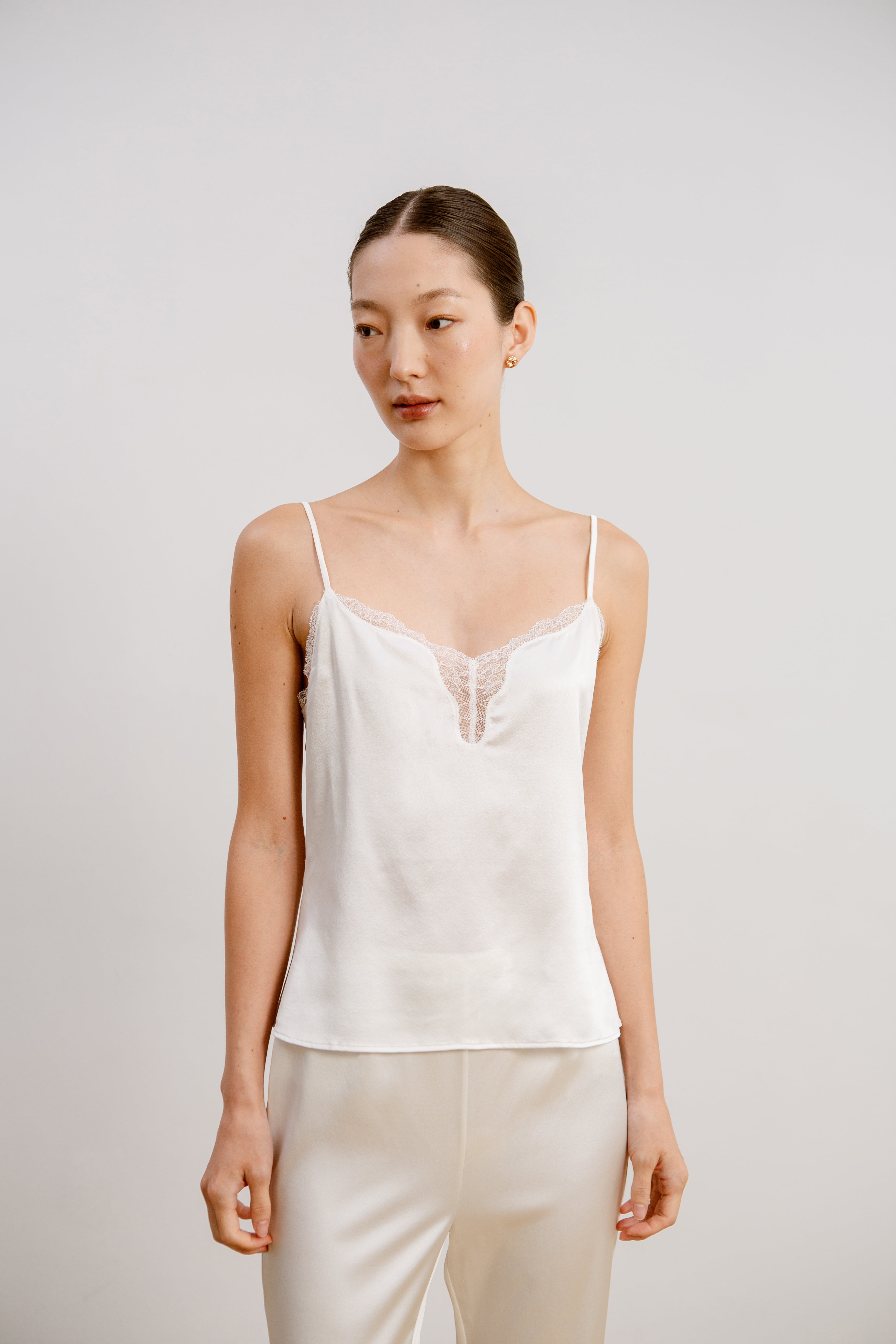 Silk Lace Camisole - Ivory