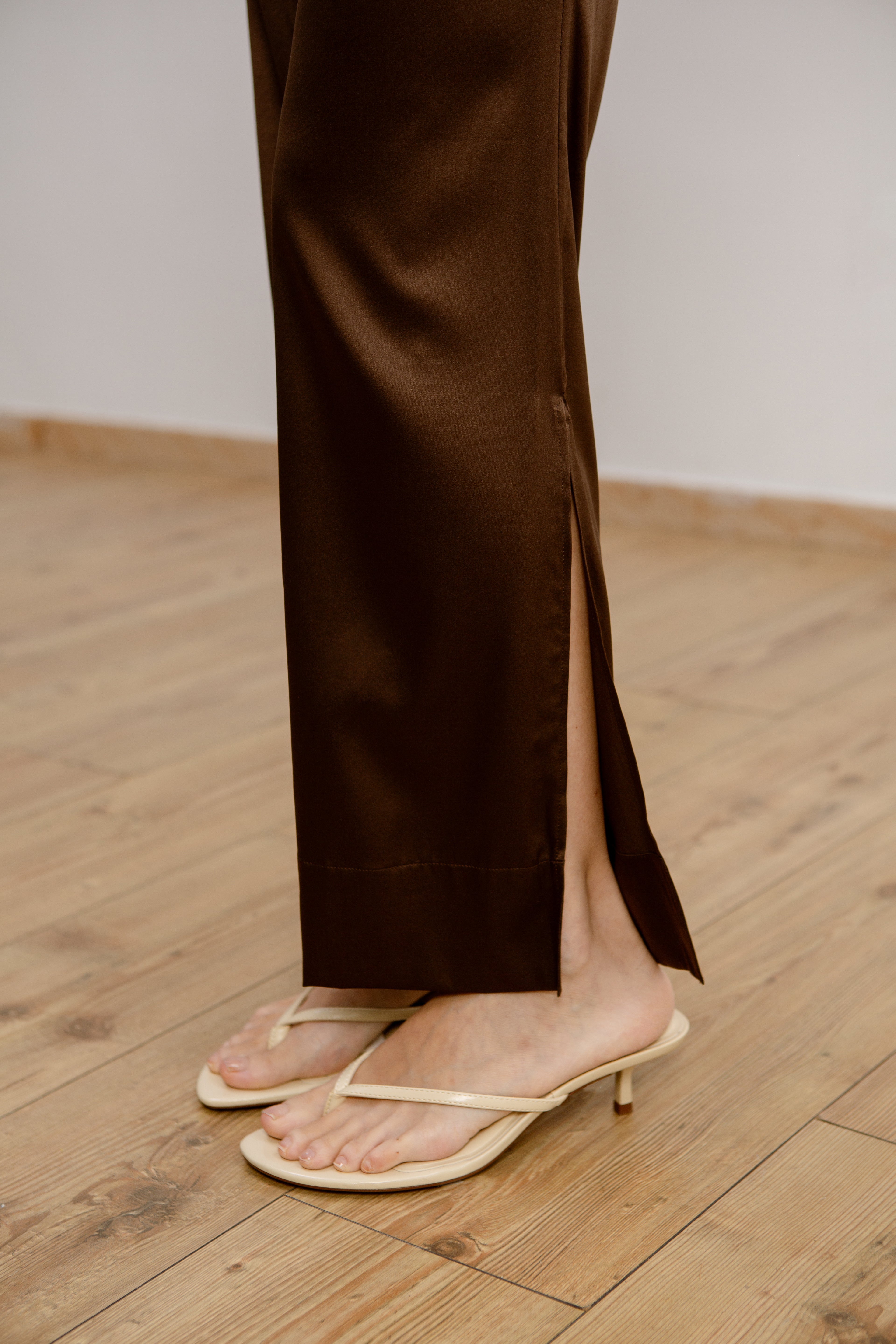 Silk Pants - Cocoa