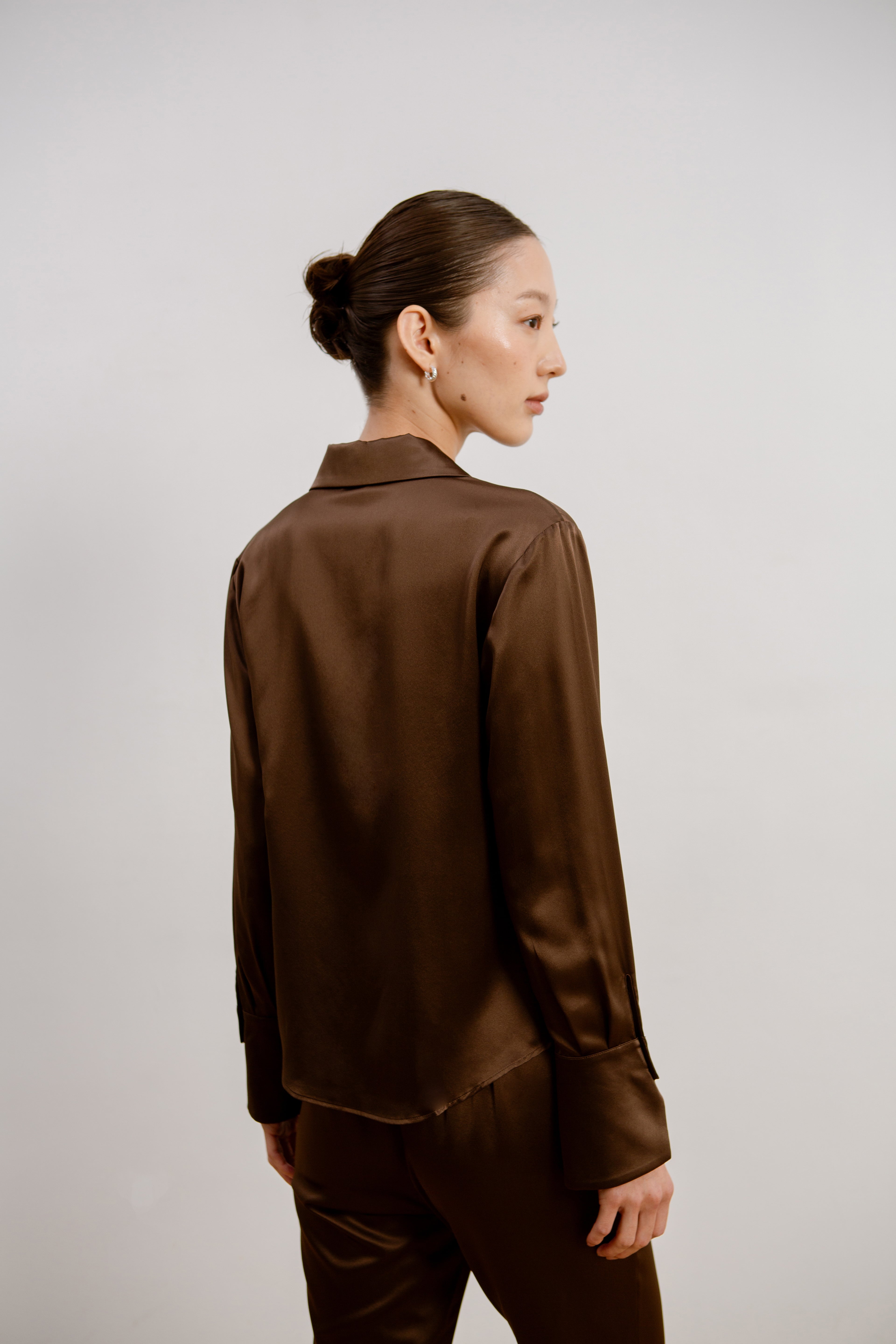 Silk Shirt - Cocoa
