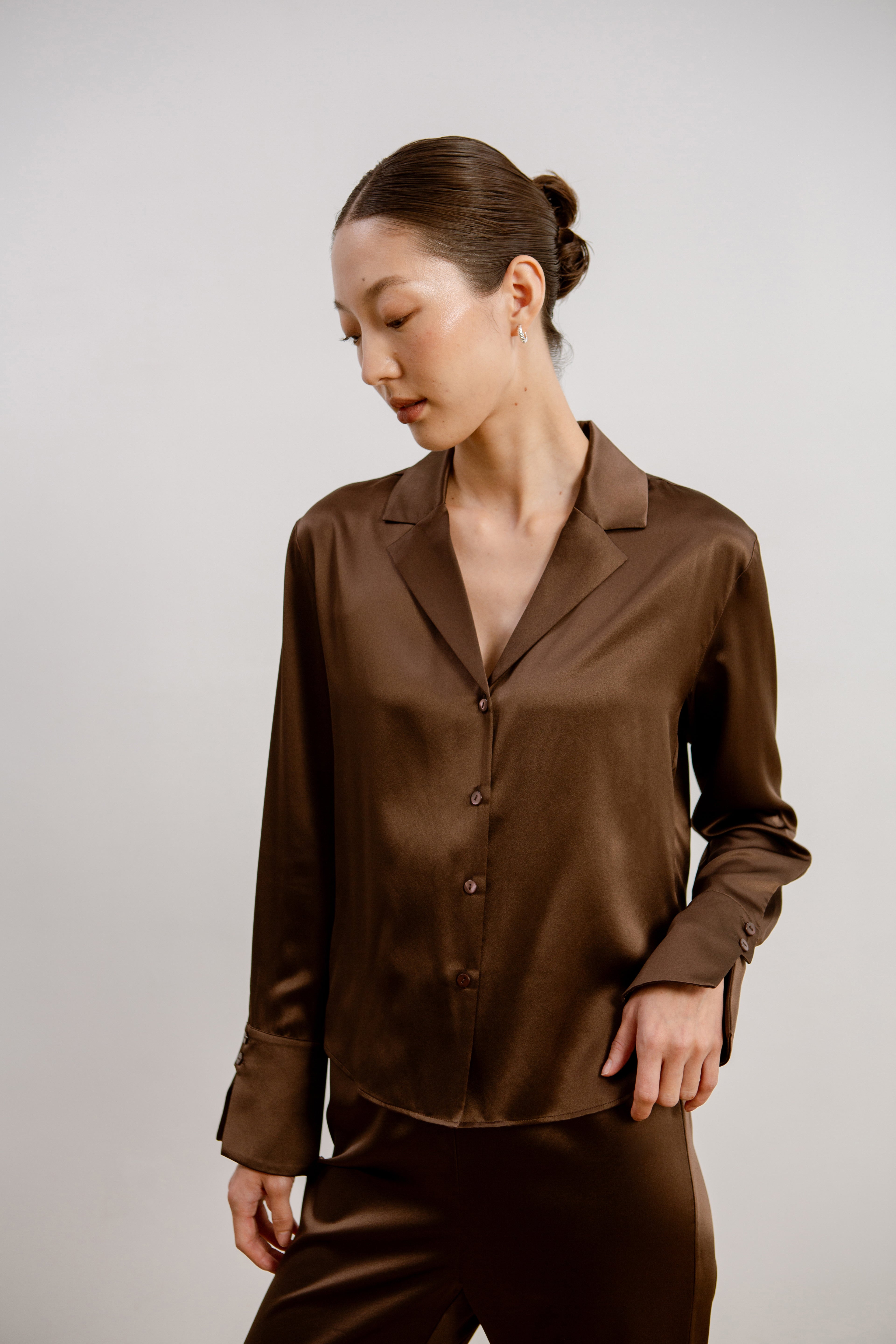 Silk Shirt - Cocoa