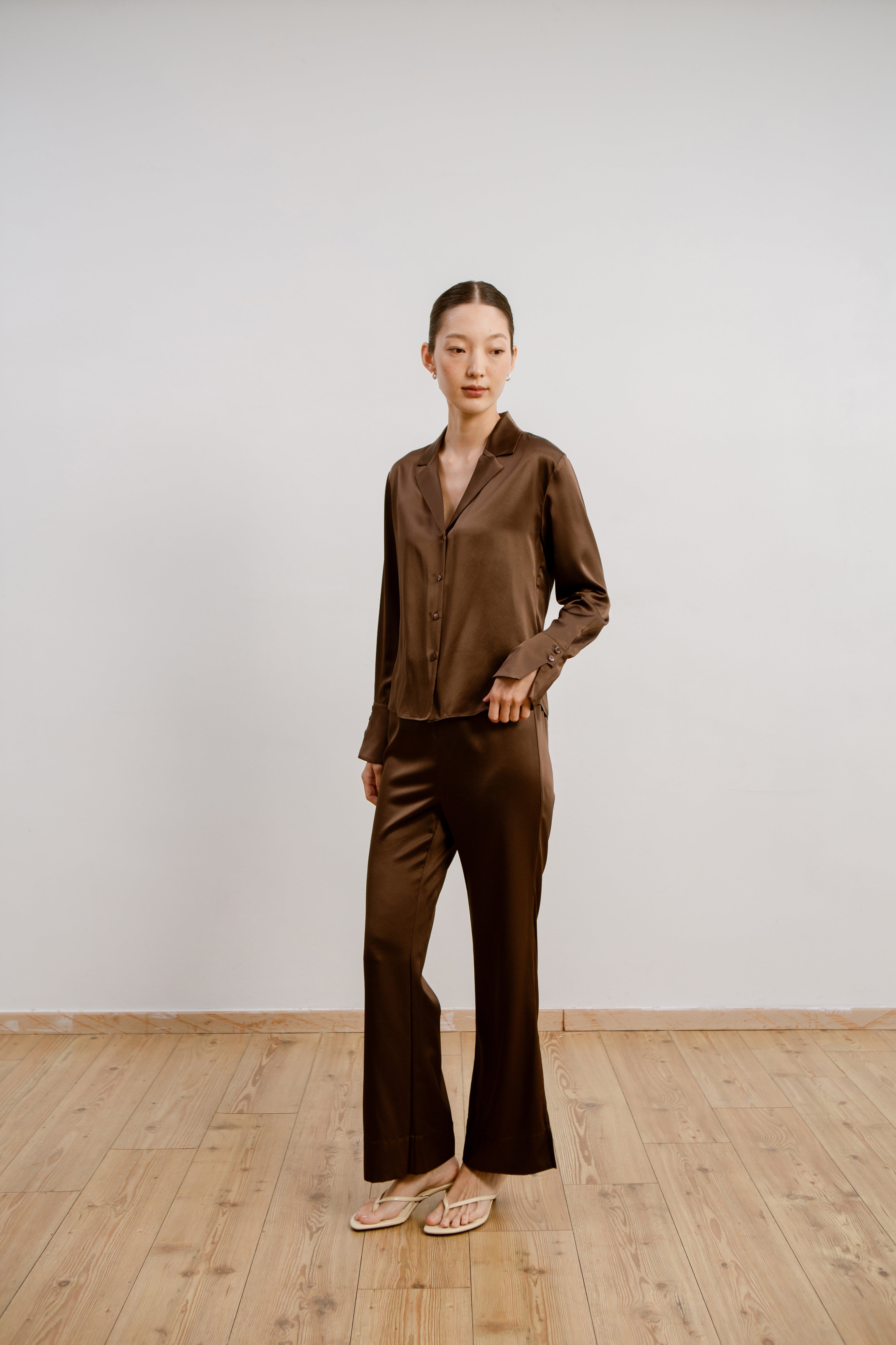Silk Shirt - Cocoa
