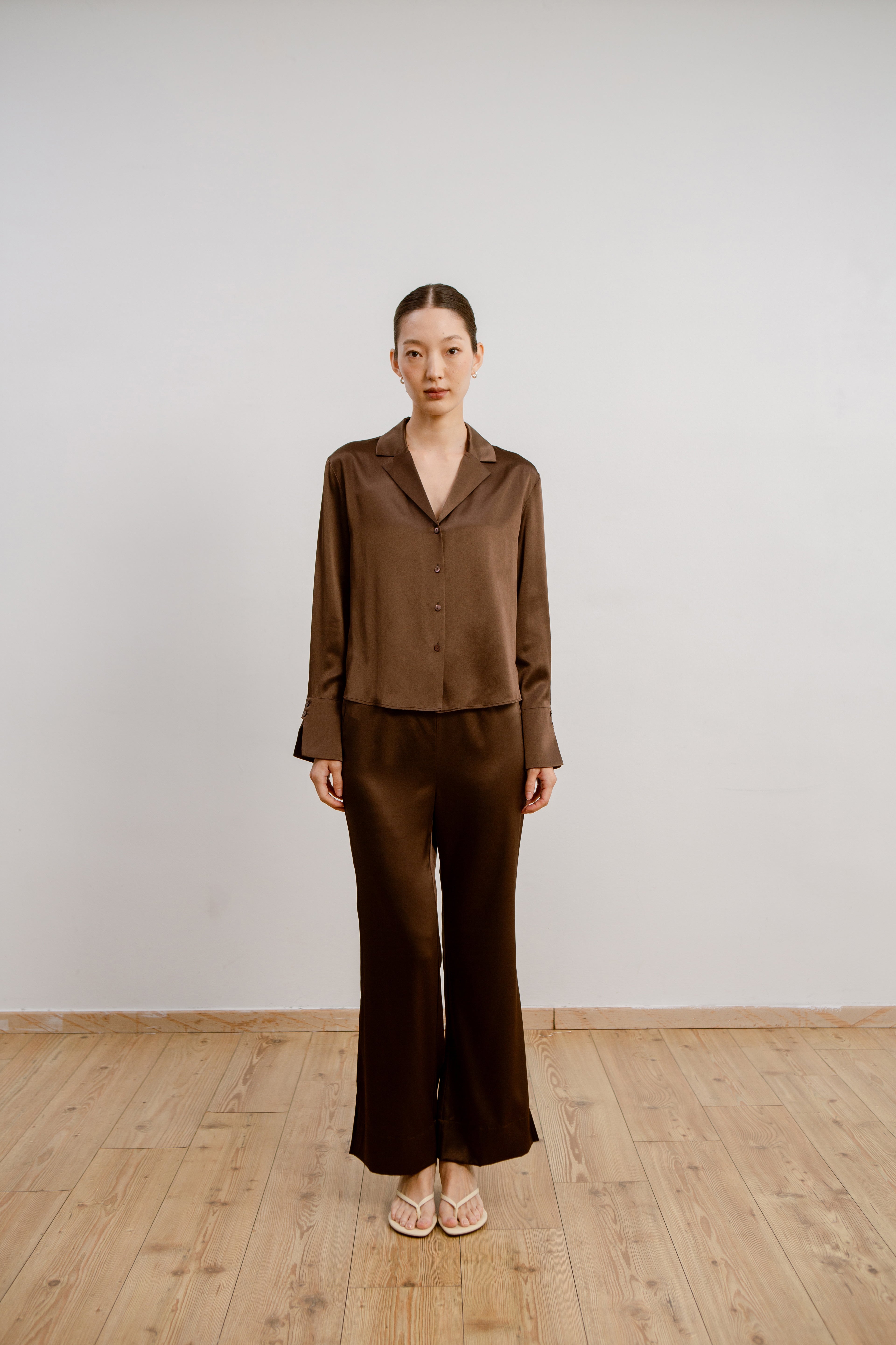 Silk Shirt - Cocoa
