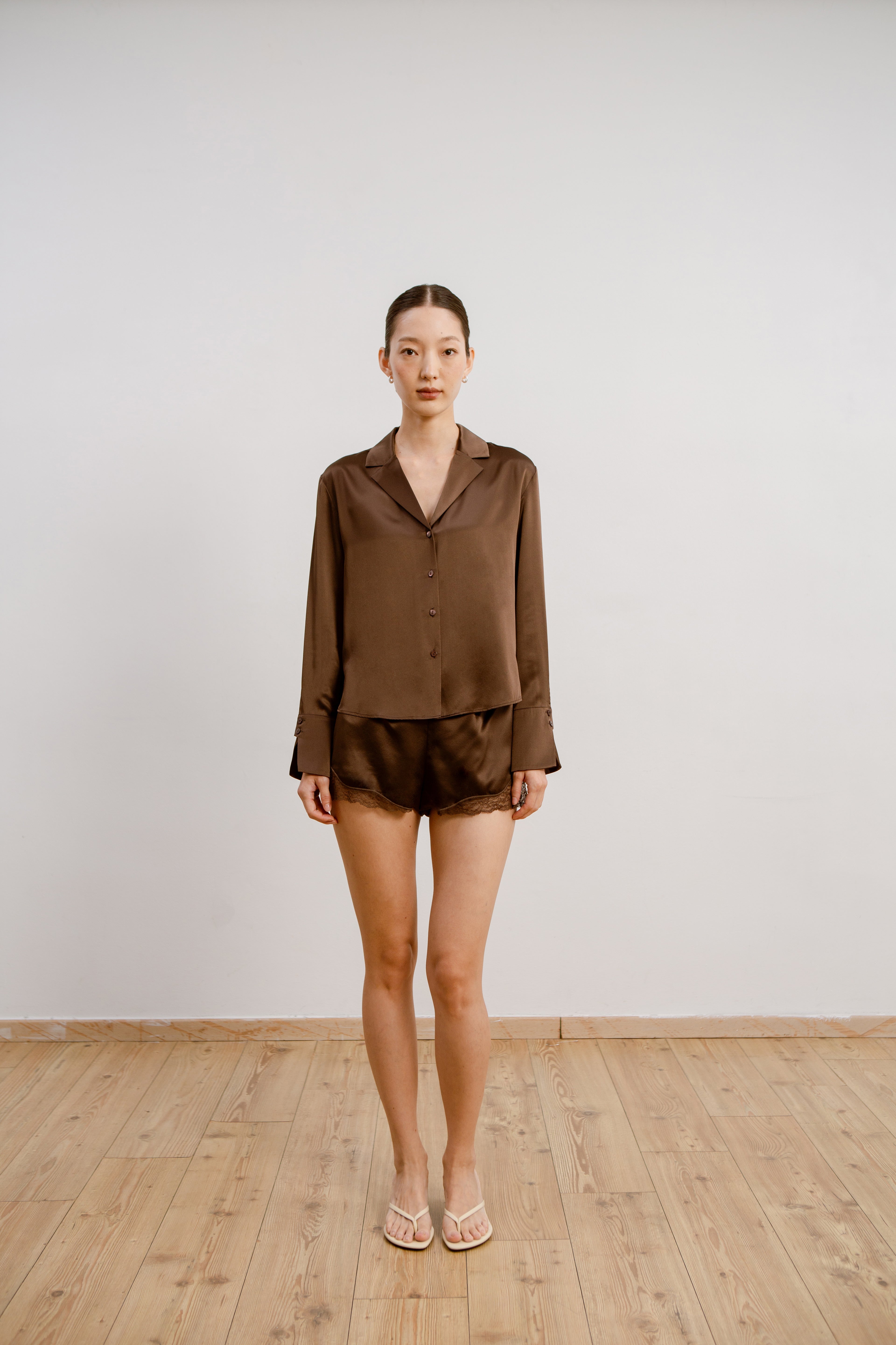 Silk Shirt - Cocoa