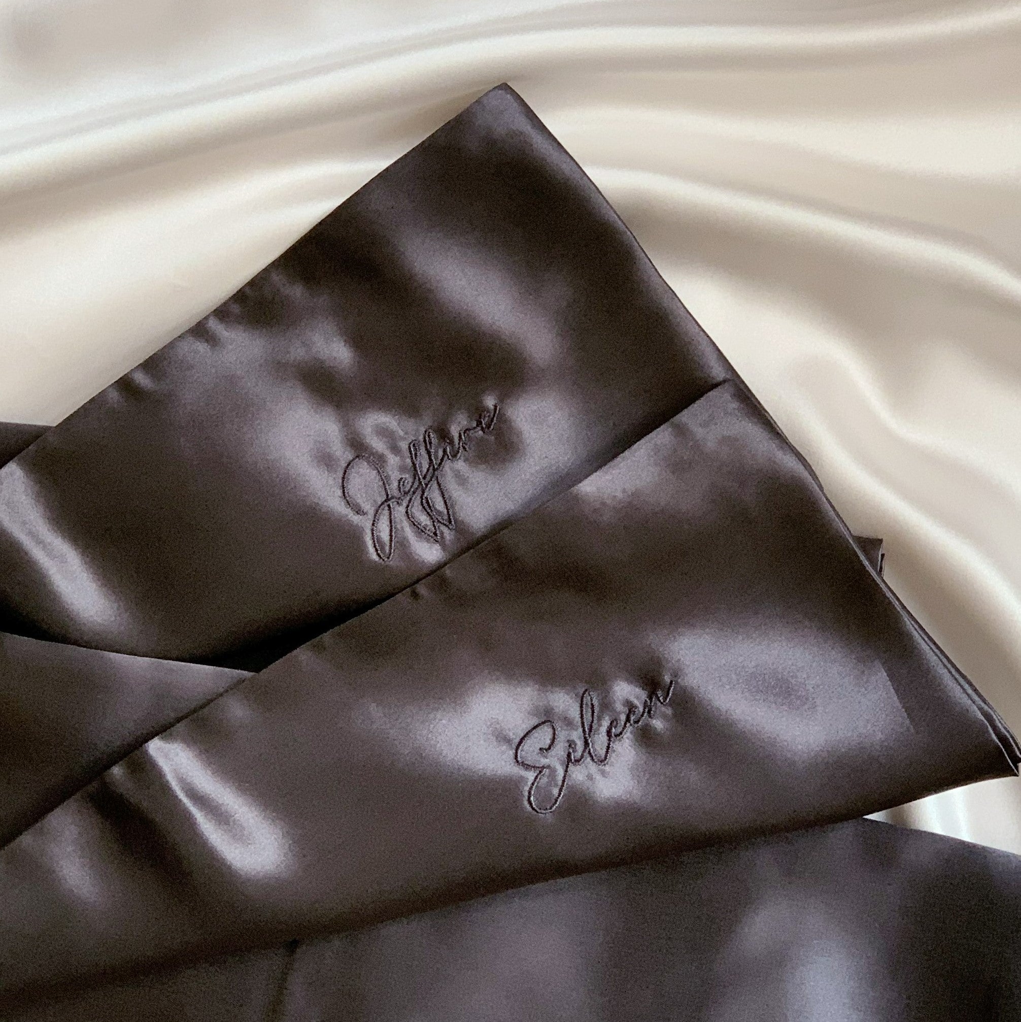 silk pillowcase - charcoal
