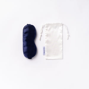 Silk Sleep Mask Navy Blue