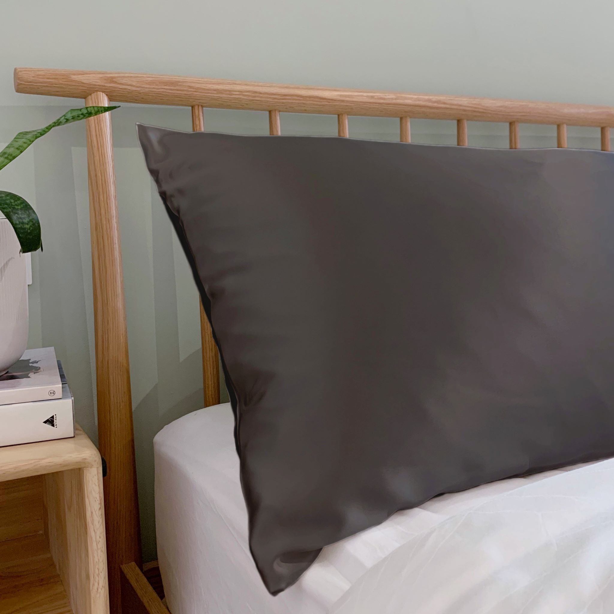 silk pillowcase - charcoal